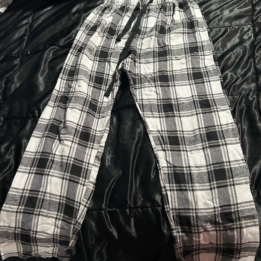 Black and White Plaid Pajama Pants